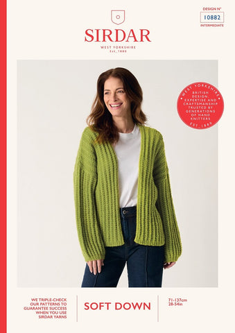 Sirdar Soft Down DK Pattern 10882 - Cosy Days Cardigan