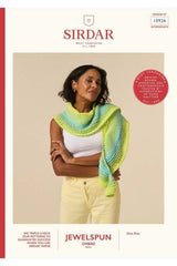 Sirdar Jewelspun Ombre Aran Pattern 10926 - Crescent Glow Shawl