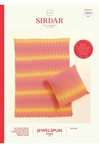 Sirdar Jewelspun Ombre Aran Pattern 10929 - Rippling Colour Sofa Set