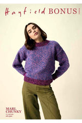 Sirdar Hayfield Bonus Marl Chunky Pattern 10944 - Ripple Round Neck Sweater