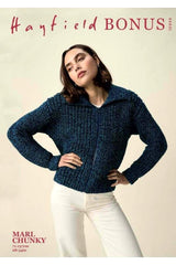 Sirdar Hayfield Bonus Marl Chunky Pattern 10949 - Embrace Collar Cardigan