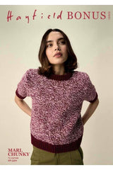 Sirdar Hayfield Bonus Marl Chunky Pattern 10953 - Spin Short Sleeve Sweater