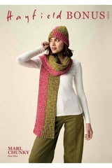 Sirdar Hayfield Bonus Marl Chunky Pattern 10954 - Doubles Hat & Scarf Set