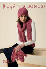 Sirdar Hayfield Bonus Marl Chunky Pattern 10955 - Together Hat, Scarf & Mitts