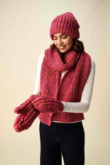 Sirdar Hayfield Bonus Marl Chunky Pattern 10955 - Together Hat, Scarf & Mitts