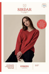 Sirdar Embers DK Pattern 10956 - Firefly V Neck Sweater