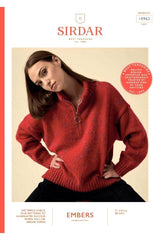 Sirdar Embers DK Pattern 10962 - Flashpoint Zip Sweater