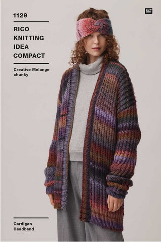 Rico Creative Melange Chunky Pattern 1129 - Cardigan & Headband