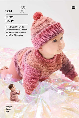 Rico Baby Dream DK Pattern 1244 - Jacket, Jumper & Hat