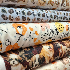 Fabric - Craft Cotton - Birds, Bugs & Animals Print