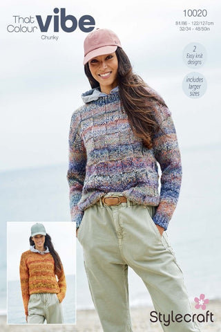 Stylecraft That Colour Vibe Chunky Pattern 10020 - Sweaters