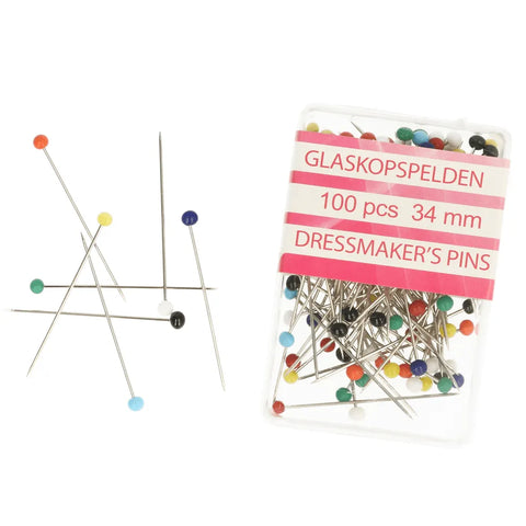 Haberdashery - Opry Glass-headed pins - 100pcs