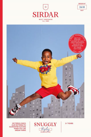 Sirdar Snuggly Replay DK Pattern 2618 - Super POWer Sweater