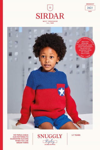 Sirdar Snuggly Replay DK Pattern 2621 - Captain Five Star Sweater