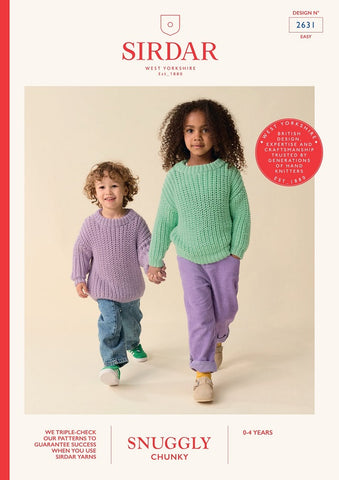 Sirdar Snuggly Chunky Pattern 2631 - Scandi Rib Sweater