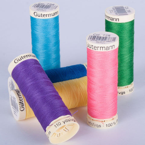 Haberdashery - Gütermann Sew-all thread 100m - Black/White/Grey/Cream/Yellow/Orange