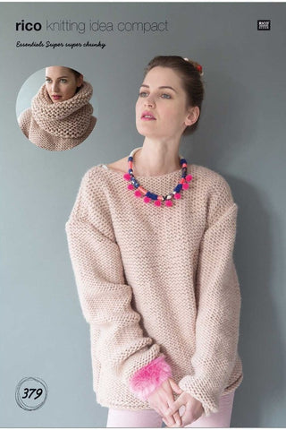 Rico Essentials Super Super Chunky Pattern 379 - Sweater & Snood