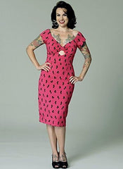 Butterick B6413 Pattern  - Gathered-Front Keyhole Dress