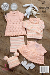 King Cole Comfort DK Pattern 4731 - Baby Set