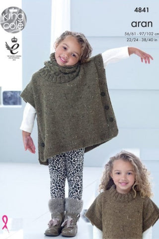 King Cole Fashion Aran Pattern 4841 - Tabbards