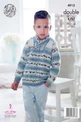 King Cole Splash DK Pattern 4915 - Sweater & Cardigan