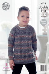 King Cole Splash DK Pattern 4916 - Sweater & Cardigan
