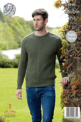 King Cole Luxury Merino DK Pattern 4940 - Cable Panel Sweaters