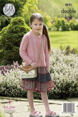 King Cole Luxury Merino DK Pattern 4941 - Sweater & Cardigan