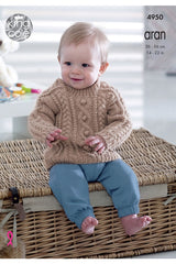 King Cole Comfort Aran Pattern 4950 - Sweater, Cardigan & Dress
