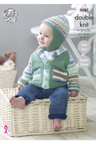 King Cole Cherish & Cherished DK Pattern 5087 - Jackets, Gilet & Hat