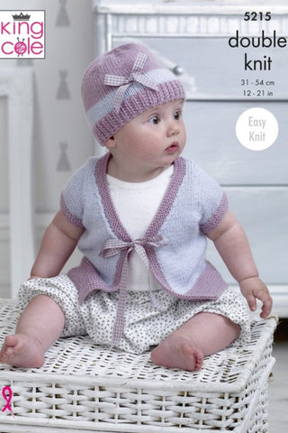 King Cole Comfort DK Pattern 5215 - Cardigans, Coat & Hat