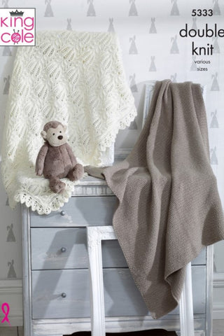 King Cole Comfort DK Pattern 5333 - Blankets