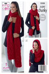 King Cole Big Value Super Chunky Pattern 5338 - Scarves