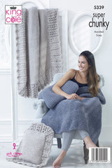 King Cole Big Value Super Chunky Pattern 5339 - Blankets & Cushions