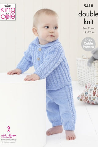 King Cole Comfort DK Pattern 5418 - Jacket & Trousers