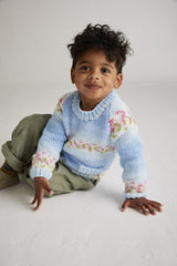 Hayfield Baby Blossom Chunky Pattern 5567 - Seed Pocket Sweater
