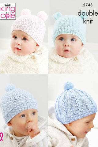 King Cole Comfort DK Pattern 5743 - Hats & Mitts