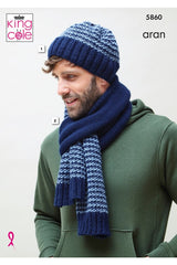 King Cole Fashion Aran Pattern 5860 - Accessories