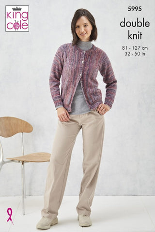 King Cole Homespun Prism DK Pattern 5995 - Cardigans