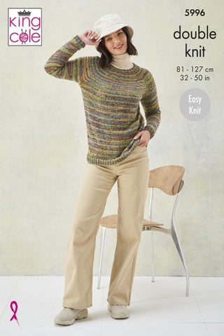 King Cole Homespun Prism DK Pattern 5996 - Sweaters