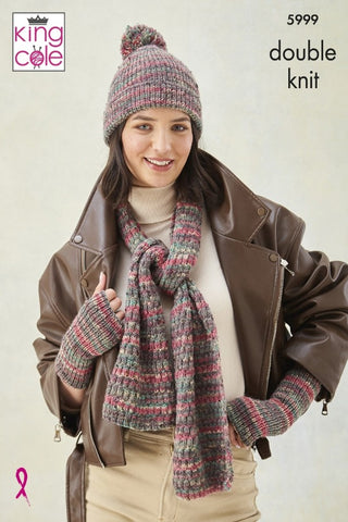 King Cole Homespun Prism DK Pattern 5999 - Accessories