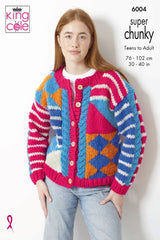 King Cole Big Value Super Chunky Pattern 6004 - Sweater & Cardigan