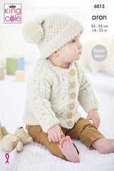 King Cole Comfort Aran Pattern 6015 - Cardigans & Hat