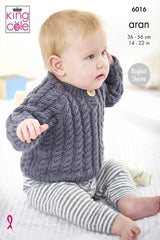 King Cole Comfort Aran Pattern 6016 - Cardigans & Sweater