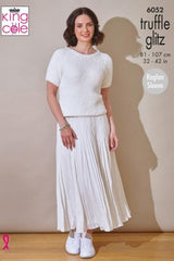 King Cole Truffle Glitz Pattern 6052 - Top & Cardigan