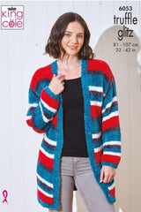 King Cole Truffle Glitz Pattern 6053 - Sweater & Cardigan