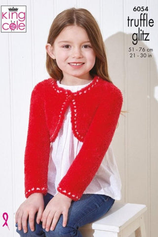 King Cole Truffle Glitz Pattern 6054 - Waistcoat & Bolero