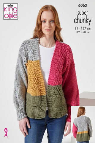 King Cole Celestial Super Chunky Pattern 6063 - Cardigan & Sweater