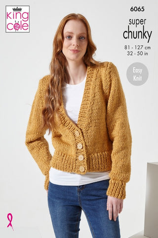 King Cole Celestial Super Chunky Pattern 6065 - Cardigan & Waistcoat