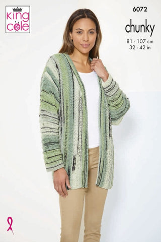 King Cole Safari Chunky Pattern 6072 - Tank Top & Cardigan